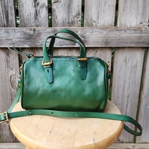Leather Small Satchel green
